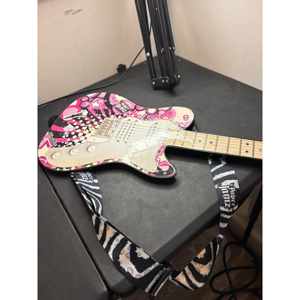 WowWee Paper Jamz Instant Rockstar Pink Star Electric Guitar Toy with Strap